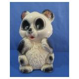 Vintage Chalkware Panda Bear Piggy Bank