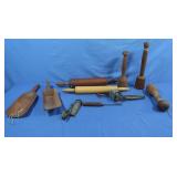 Vintage Wooden Rolling Pins,Potato Mashers,Scoops