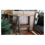 2 Folding Tables,2 Saw Horses, Card Table