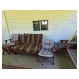 Double Outdoor Seat Chaise Lounge, 2 Single