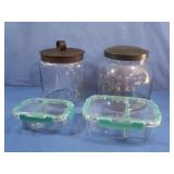 Lidded Glass Canisters&Lidded Glass Kitchen