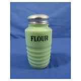 Vintage Jeannette Glass Jadite Flour Shaker