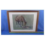 Framed Horse&Foal Art Print by CW. Anderson