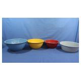 Vintage Enamel Bowls