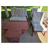 Double Outdoor Seat,Chair,End Table&Coffee