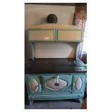 Antique Kalamazoo Enameled Wood Stove 48x26x61"H