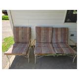 Wrought Iron Loveseat&Chair w/Cushions