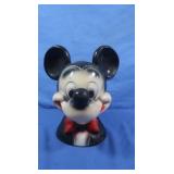 Vintage Chalkware Mickey Mouse Head Coin Bank