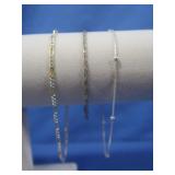 3 Sterling Bracelets  7.3gr TW