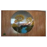 Hand Decorated Oval Mirror-30"