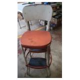 Vintage Metal Step Stool Ladder Seat,34"H