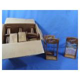 Wooden "LeinenKugel" Table Tents 4.5x2x9"H