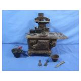 Cast Iron Sampler Stove w/Accessories