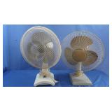 2 Tabletop Oscillating Fans,both work