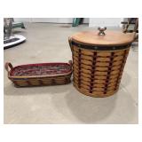 Longaberger Patriotic Ice Bucket&Cracker Basket