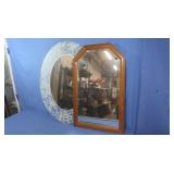 Wood Framed&Frosted Glass Wall Mirrors