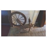 Antique Spinning Wheel-20x35x33"