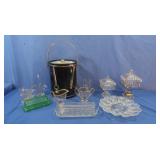 Ice Bucket,Indiana Glass Egg Plate,Jeannette