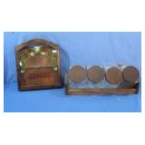 Vintage Glass Hexagonal Storage Container