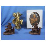 Oval Board Oil Painting-NIB&Cherub Angel Figures