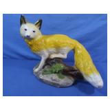 Vintage Chalkware Fox Figure