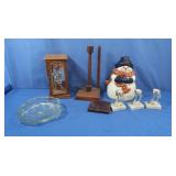 Ceramic Snowman Cookie Jar,Sm Dresser Top Jewelry