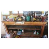 Wooden Workbench-*No Contents*  60x32x33"