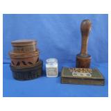 Vintage Wooden Potato Masher,Vintage Lipton Tea