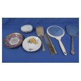 Vintage Silver Plated Vanity Set, Vintage Vanity