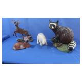 Various Ceramic&Chalkware Animal Figures
