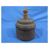 Antique Wooden Butter Mold Stamp Press