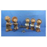 Vintage Ceramic Christmas Caroler Figure Set