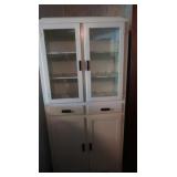 Vintage Painted Wood Cabinet-31x13x65"H