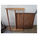Wooden Table 23.5x24x20"H w/Foldable Legs&Wooden