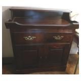 Wooden Wash Stand w/Brass