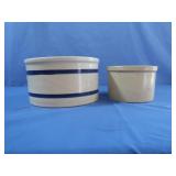 2 Robinson Ransbottom Pottery Stoneware Crocks