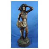 Vintage Chalkware Native American Figure