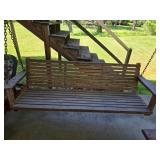 Vintage Wooden Swing w/Cushion-6