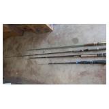 4 Fishing Rods,incl Zebco Pro Staff&more