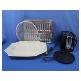 B&D Toaster,Broiler Pan,Cast Iron Skillet