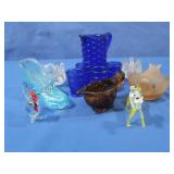 Vintage Fenton Cobalt Blue Hobnail Glass Child