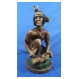 Vintage Chalkware Native American Figure