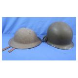 Vintage "Brodie Helmet" (WWI or WWII
