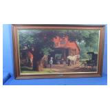 Wood Framed Picture "Horse&Buggy Days",40x24"