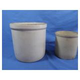 2 Stoneware Crocks