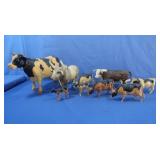 Plastic&Ceramic Cow&Bull Figures