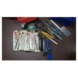 Box knives,soldering tips,tape measure & more