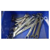 Variety of wrenches, various sizes, some