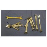 Double open-ended and combination wrenches, some