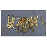 Variety of wrenches, various sizes, some